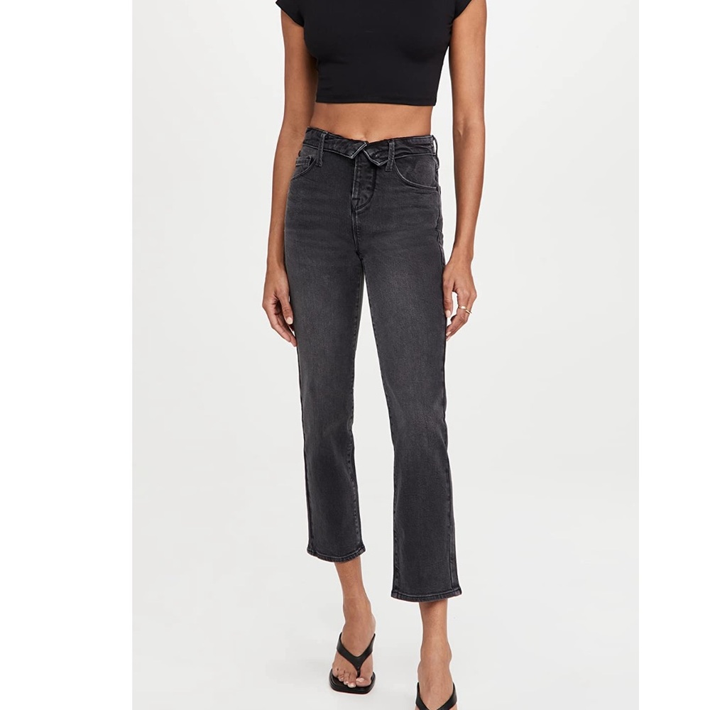 Good American - Good Vintage Fold Over Waist Jeans